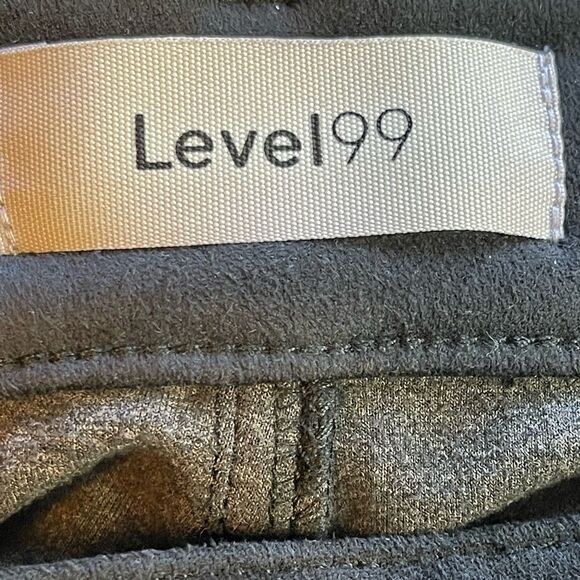 Anthro LEVEL 99 Dylan vegan suede Baggy Wide Leg black Trouser High Waisted. 29 - Picture 6 of 6